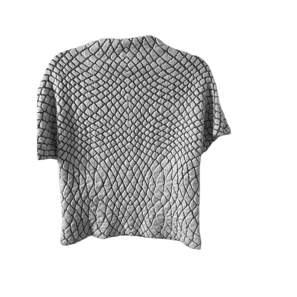 Gray Textured Women's Crew Neck Sweater
